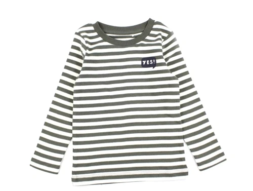 Name It dusty olive stribet bluse